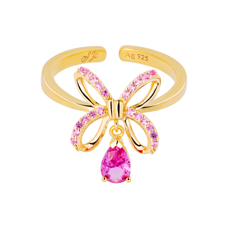 Content blissful knot ring gold2