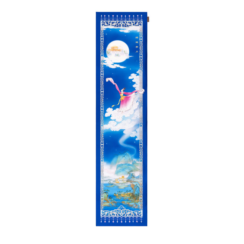 Content lady of the moon long silk scarf