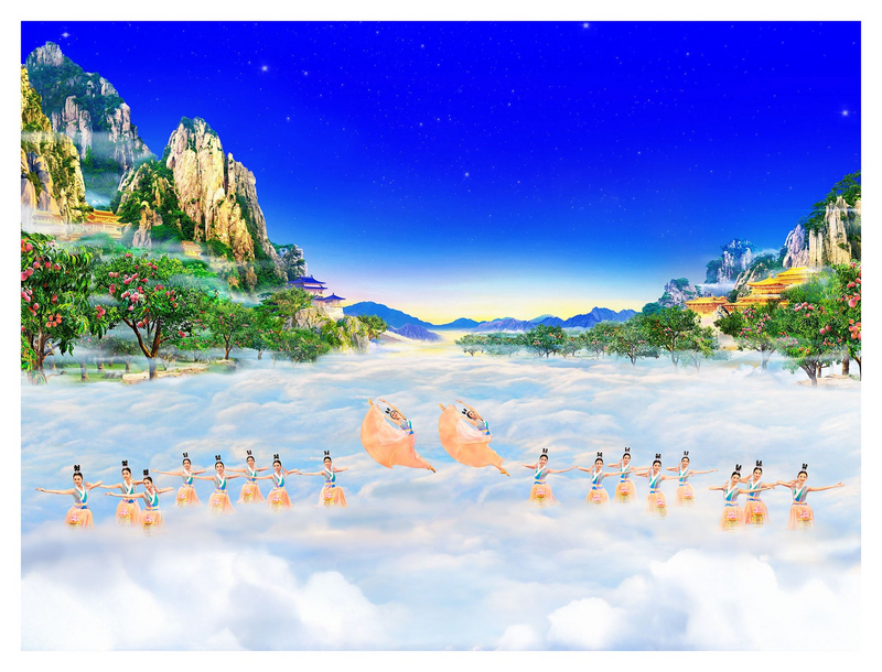 Content heavenly fairies of the peach garden giclee print 4 3